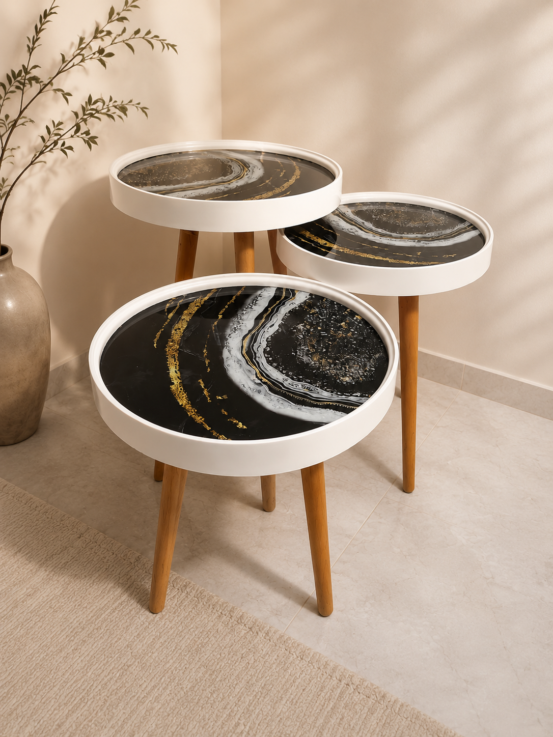 طقم طاولات أورورا | Aurora Nesting Tables